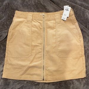 High rise tan skirt